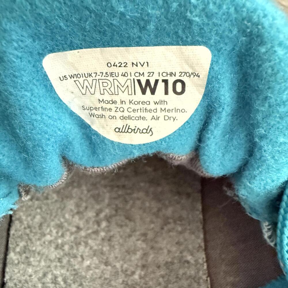 Allbirds Wool Runner Mizzle Sneakers LIMITED EDITION: Thrive Teal size Men 8 - Picture 6 of 9